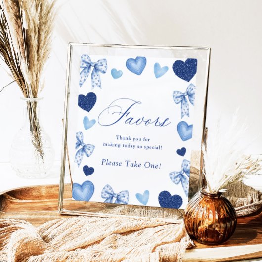 Little Sweetheart Favors Sign Valentines Day Baby  Poster