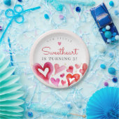 Little Sweetheart Februari Feest Papieren Bordje (Feest)