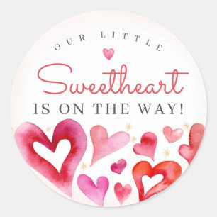 Little Sweetheart Februari Feest Ronde Sticker