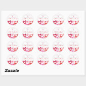 Little Sweetheart Februari Feestgunst Ronde Sticker (Vel)