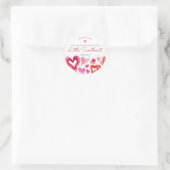 Little Sweetheart Februari Feestgunst Ronde Sticker (Tas)
