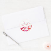 Little Sweetheart Februari Feestgunst Ronde Sticker (Envelop)