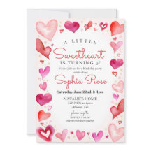 Little Sweetheart Februari Verjaardagsfeestje voor