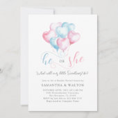 Little Sweetheart Gender Reveal Party Invitation Kaart (Voorkant)
