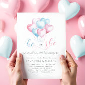 Little Sweetheart Gender Reveal Party Invitation Kaart