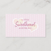 Little Sweetheart Girl Baby shower Boeken voor Bab Informatiekaartje (Achterkant)
