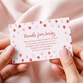 Little Sweetheart Girl Baby Shower Books for Baby Informatiekaartje