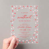 Little Sweetheart Girl Baby Shower Invitation Acryl Uitnodigingen (Insitu (Draagbaar))