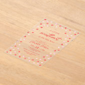 Little Sweetheart Girl Baby Shower Invitation Acryl Uitnodigingen (Laagn)