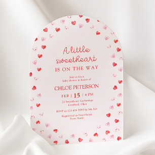 Little Sweetheart Girl Baby Shower Uitnodiging
