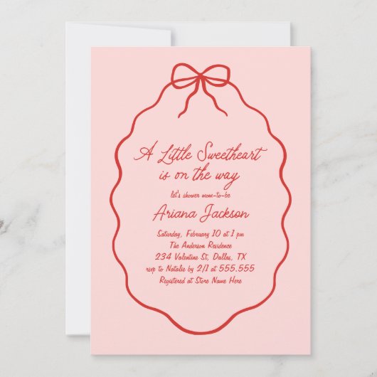 Little Sweetheart Hand getrokken Valentijn Baby sh Kaart (Voorkant)