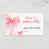 Little Sweetheart Hoe groot is mama's buik roze Informatiekaartje (Voorkant)