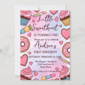 Little Sweetheart is Turning One Valentines Birth Feestdagenkaart (Voorkant)