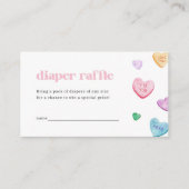 Little Sweetheart Luier Raffle Kaart Baby shower Visitekaartje (Voorkant)