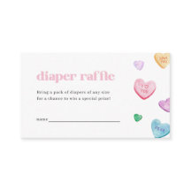 Little Sweetheart Luier Raffle Kaart Baby shower