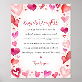 Little Sweetheart Luier Raffle Teken Poster