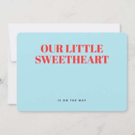 Little Sweetheart Minimalist Boy Baby shower Kaart (Voorkant)