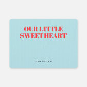 Little Sweetheart Minimalist Boy Baby shower Kaart
