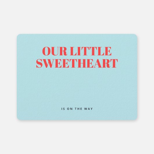 Little Sweetheart Minimalist Boy Baby shower Kaart