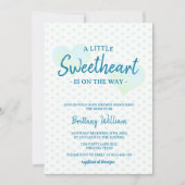 Little Sweetheart Modern Boy Baby shower Kaart (Voorkant)