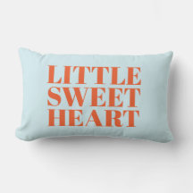 Little Sweetheart Modern Pastel Blauw Typografisch