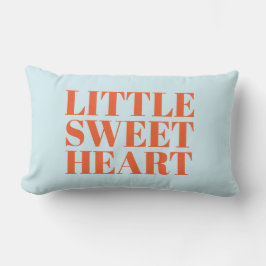 Little Sweetheart Modern Pastel Blauw Typografisch Kussen