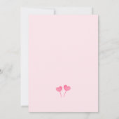 Little Sweetheart Pink Bow Baby Shower Kaart (Achterkant)