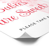 Little Sweetheart Pink Bow Baby's zijn zoet Poster (Hoek)