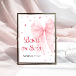 Little Sweetheart Pink Bow Baby's zijn zoet Poster