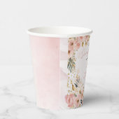 Little Sweetheart Pink Floral Beer Baby shower Papieren Bekers (Rechts)