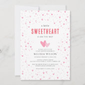 Little Sweetheart Pink Hearts Baby shower Kaart (Voorkant)