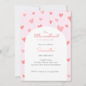 Little Sweetheart Pink Peach Hearts 1st Kaart (Voorkant)