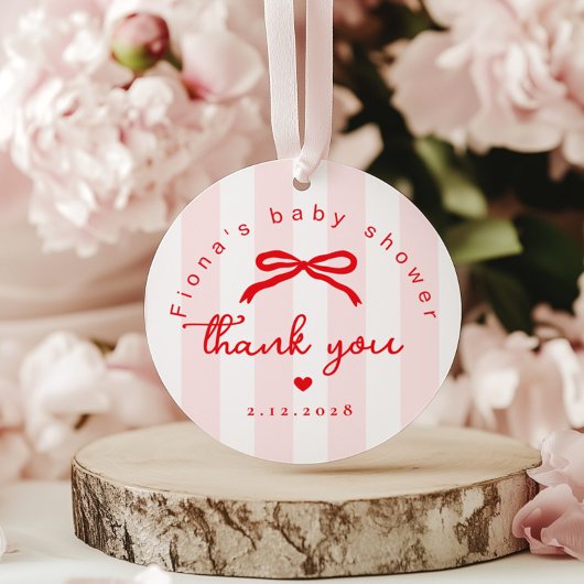 Little Sweetheart Pink Red Valentines Baby Shower Bedankjes Labels