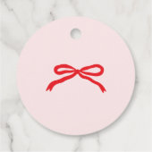 Little Sweetheart Pink Red Valentines Baby Shower Bedankjes Labels (Achterkant)