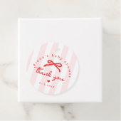 Little Sweetheart Pink Red Valentines Baby Shower Bedankjes Labels (In situ)