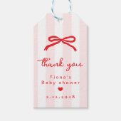 Little Sweetheart Red Bow Valentines Thank you Cadeaulabel (Voorkant)