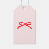 Little Sweetheart Red Bow Valentines Thank you Cadeaulabel (Achterkant)