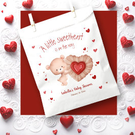 Little Sweetheart Red Cookie Baby shower Favor Bag Bedankzakje