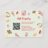 Little Sweetheart Registry QR Code Baby shower Informatiekaartje (Voorkant)