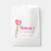 Little Sweetheart Rode Hart Ballon Verjaardag Bedankzakje (Voorkant)