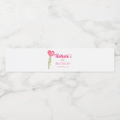 Little Sweetheart Rode Hart Ballon Verjaardag Waterfles Etiket (Enkel label)