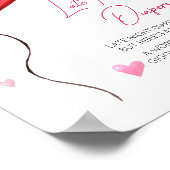 Little Sweetheart Rode Valentijn Late Night Luiers Poster (Hoek)