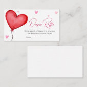 Little Sweetheart Rode Valentijn Luier Raffle Informatiekaartje (Voorkant / Achterkant)