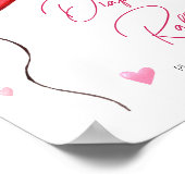 Little Sweetheart Rode Valentijn Luier Raffle Poster (Hoek)