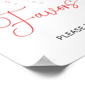 Little Sweetheart Rode Valentijn Waterverf Favors Poster (Hoek)