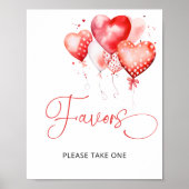 Little Sweetheart Rode Valentijn Waterverf Favors Poster (Voorkant)