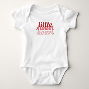 Little Sweetheart Rood Wit Baby Bodysuit