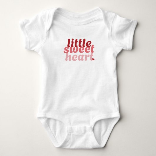 Little Sweetheart Rood Wit Baby Bodysuit (Voorkant)