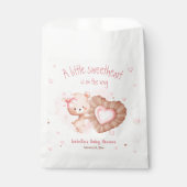 Little Sweetheart Roze Baby shower Favor Bag Bedankzakje (Voorkant)