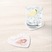 Little Sweetheart Roze Baby shower Kartonnen Onderzetters (Insitu)
